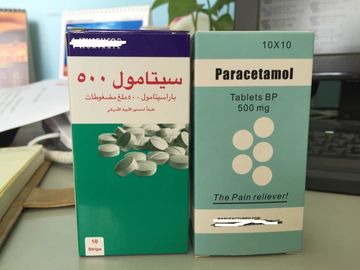 El GMP certificó la droga anti-pirética de la tableta 500mg GMP del paracetamol de las analgesias, 10blister/caja